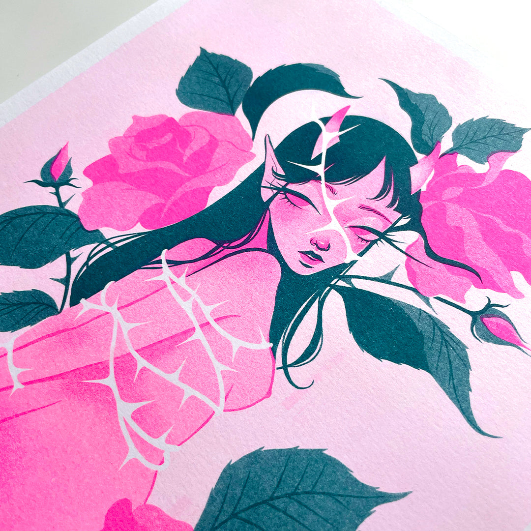 'Thorns' A4 Risograph Print