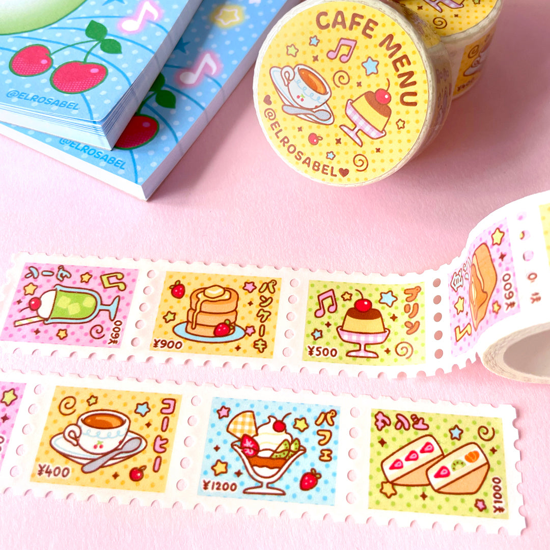 Cafe Menu Stamp Washi Tape
