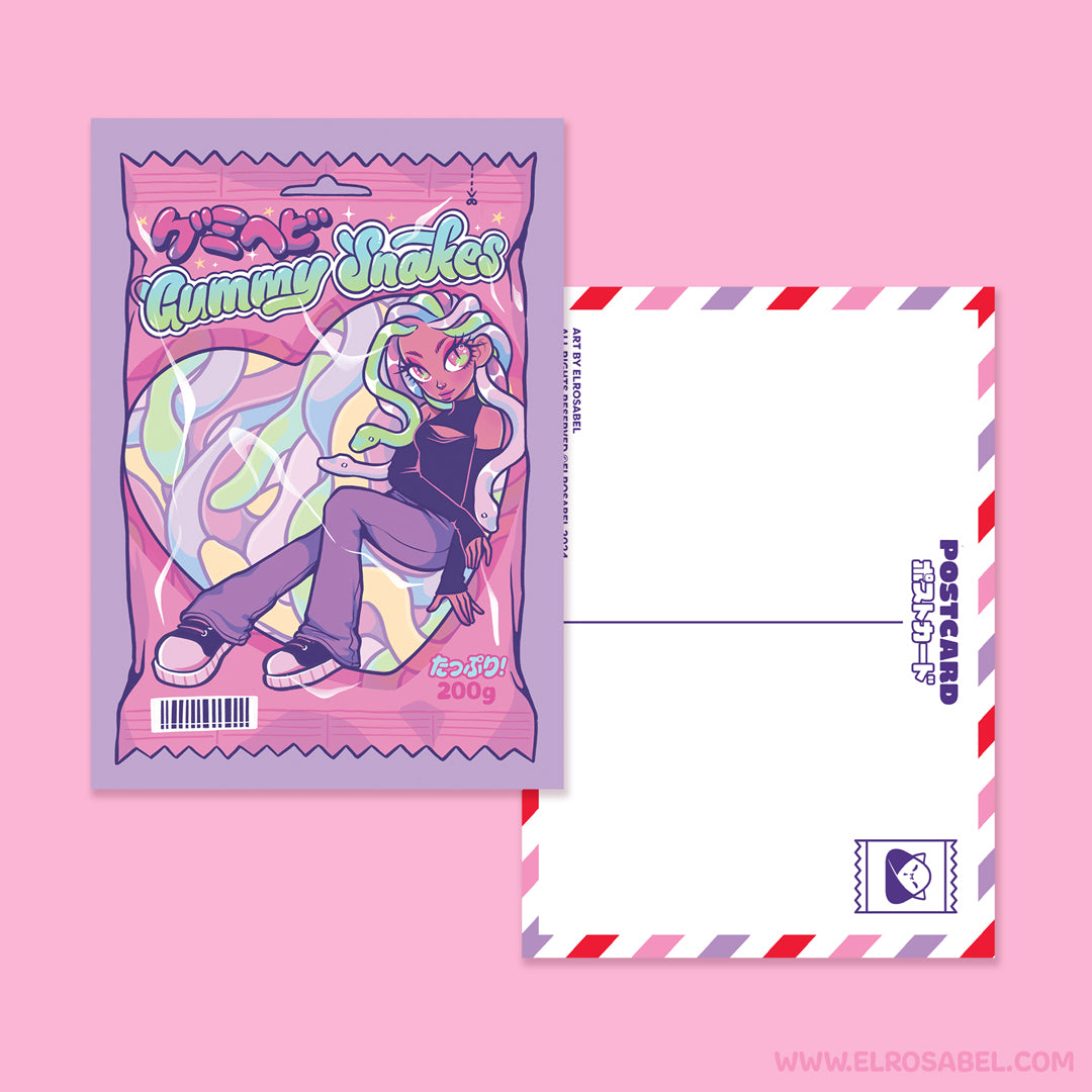 Gummy Snakes - Postcard Print