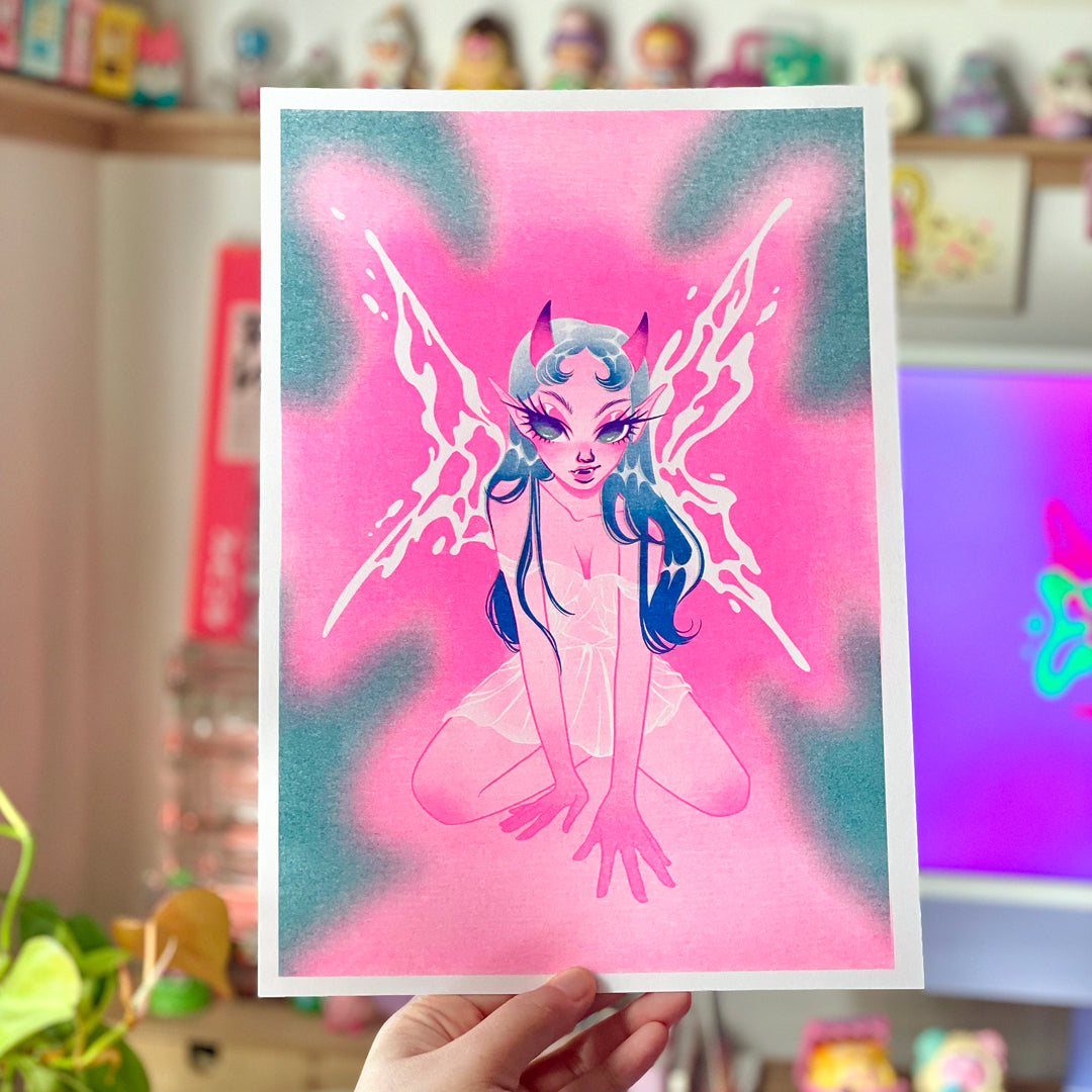 B Grade 'Aurora' A4 Risograph Print