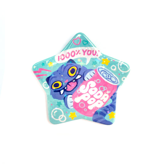 Derpy Star Button Badge