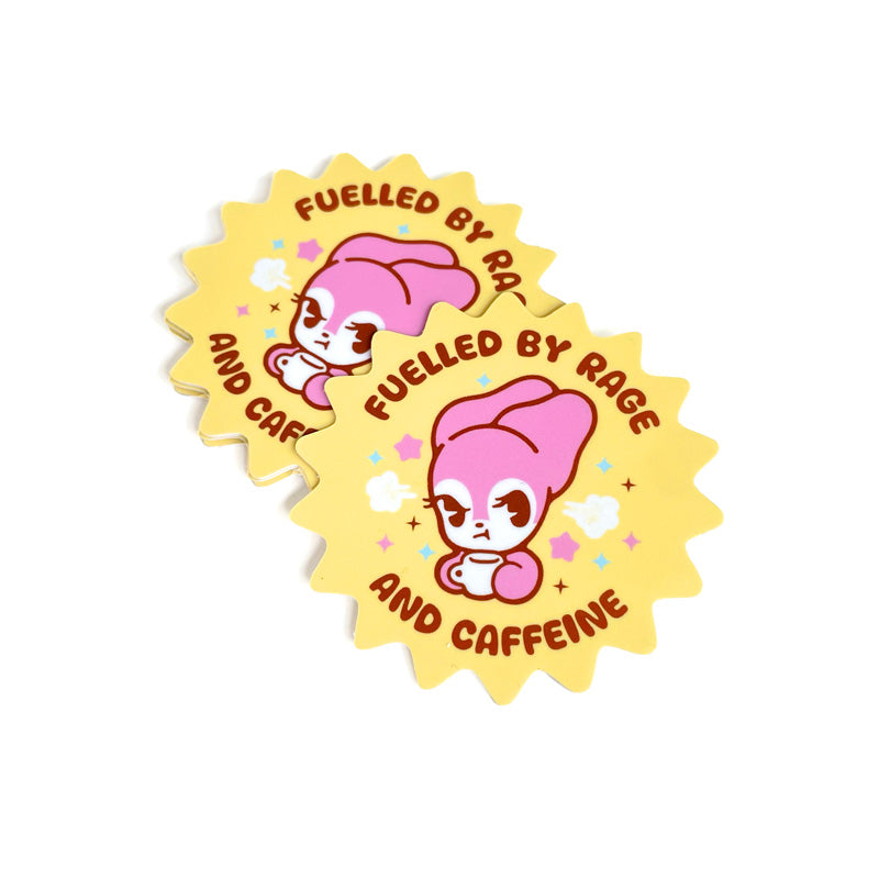 Full of Rage and Caffeine Sticker