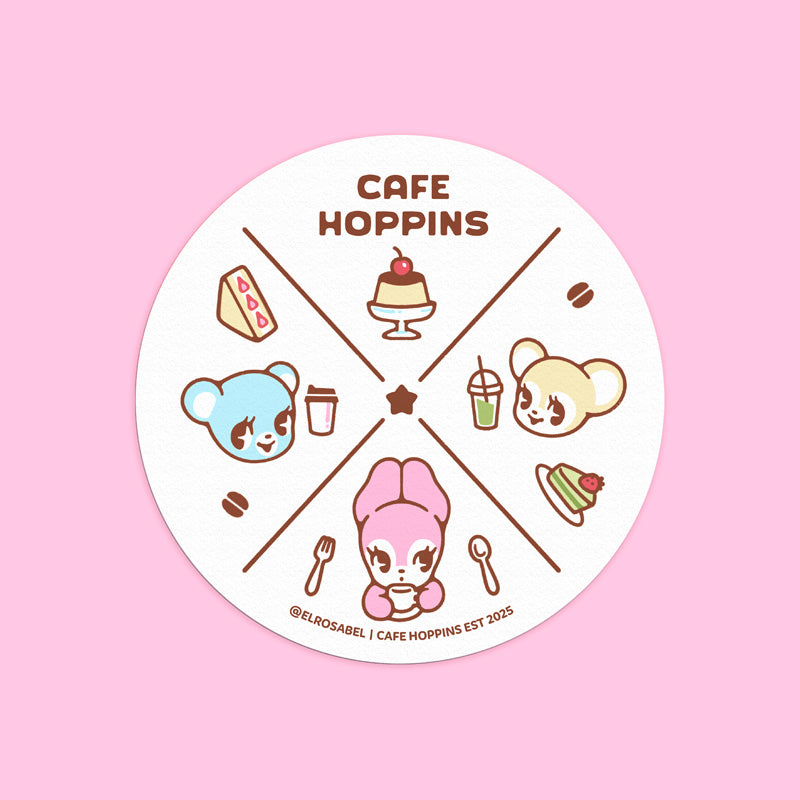 Cafe Hoppins Art Coaster