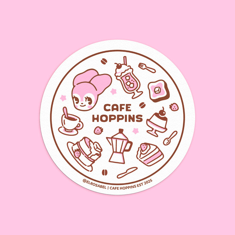 Cafe Hoppins Art Coaster