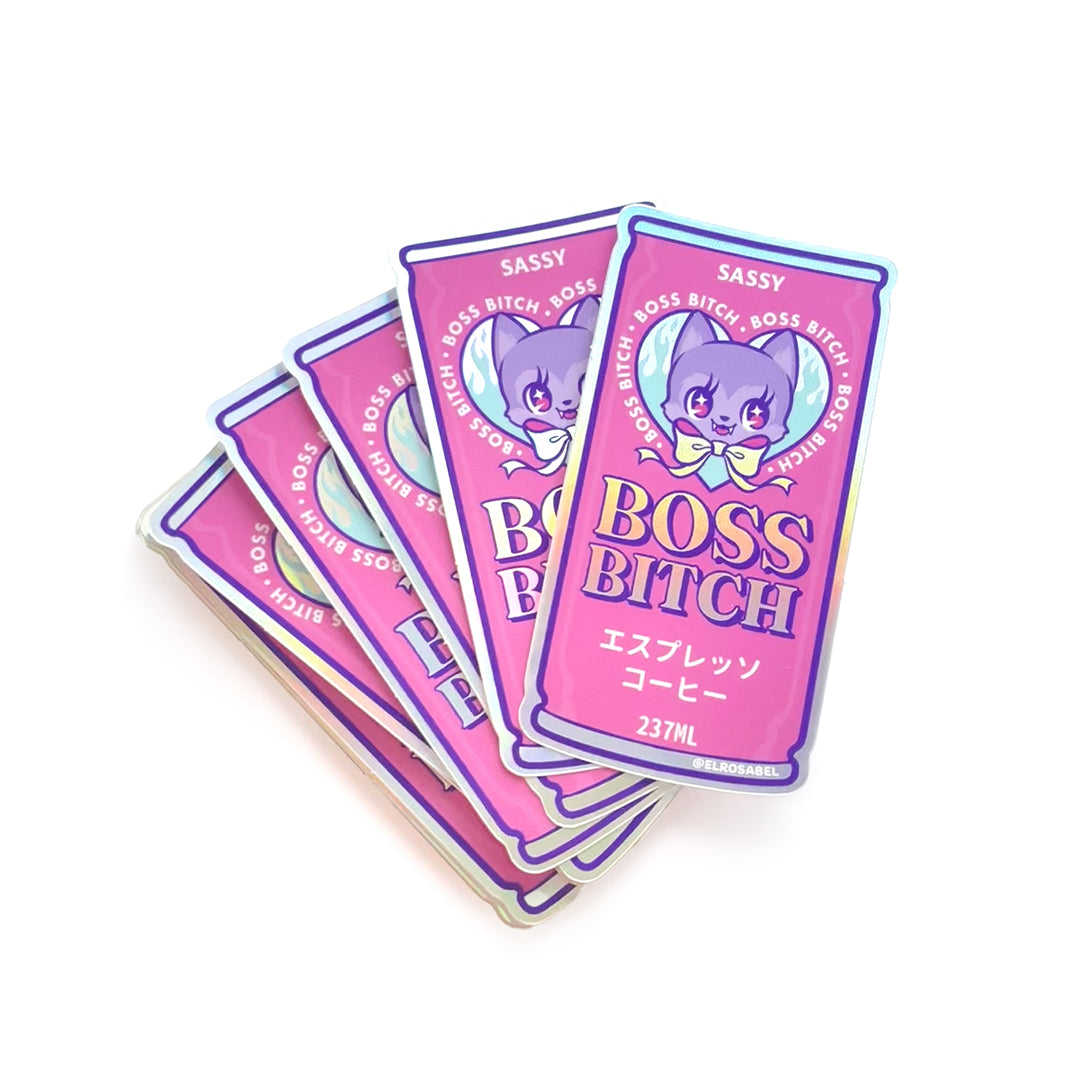 Boss Bitch Holographic Sticker