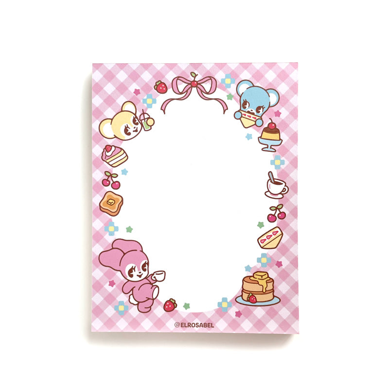 Hoppins Pink Gingham Notepad