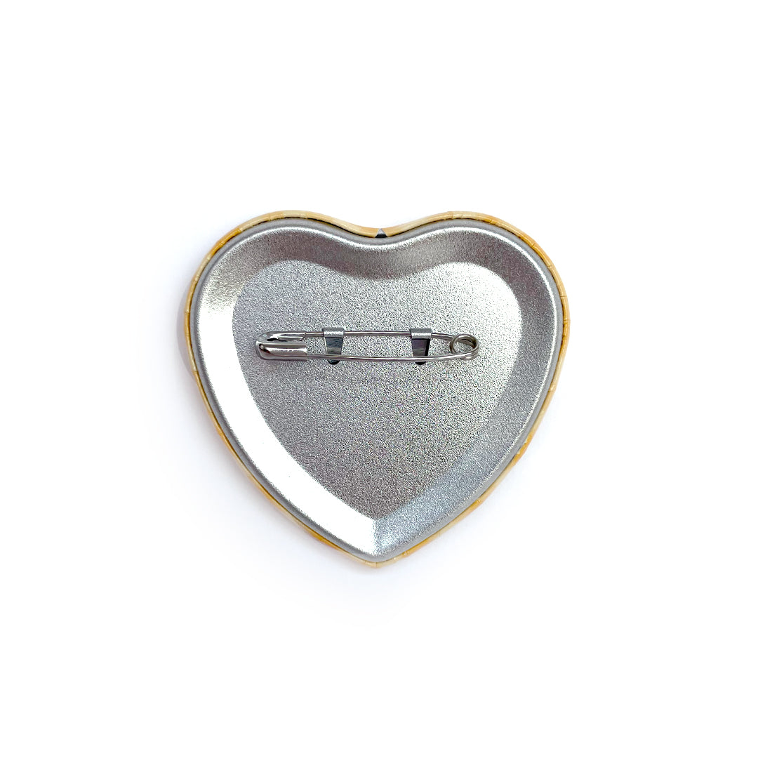 Pudding Heart Button Badge