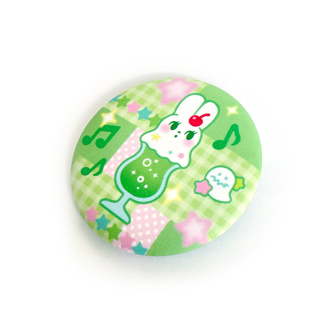 Soda Bunny Button Badge