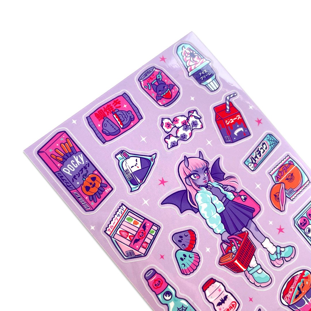 Spooky Konbini Sticker Sheet