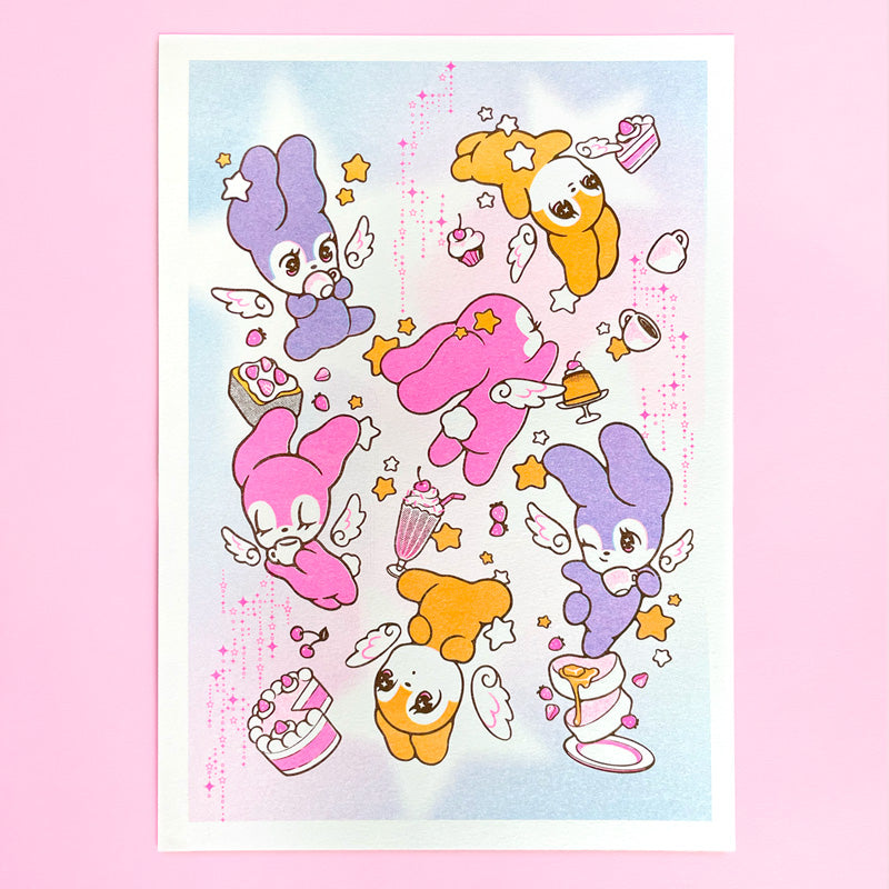'Sweet Dreams' A4 Risograph Print