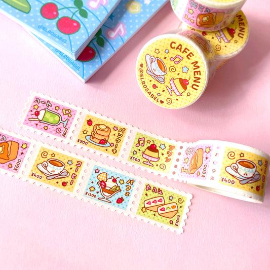 Cafe Menu Stamp Washi Tape
