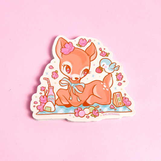 Fawn Picnic Sticker