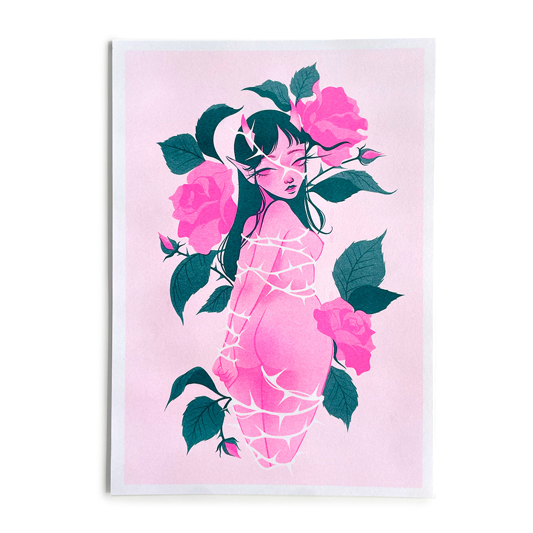 'Thorns' A4 Risograph Print