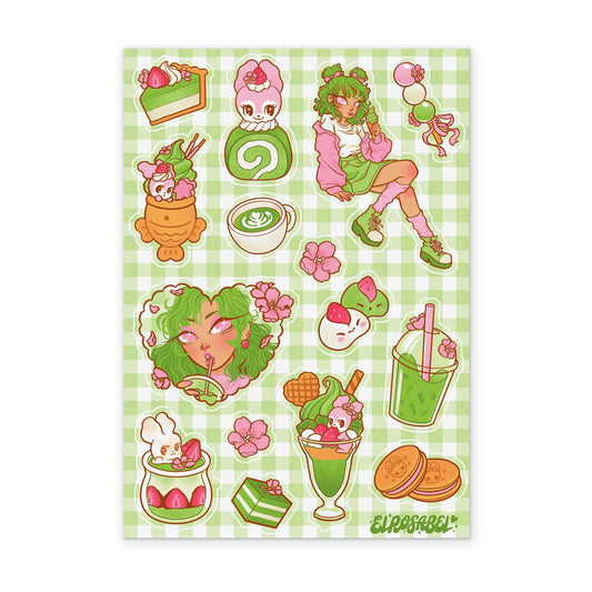 Matcha Blossom Sticker Sheet