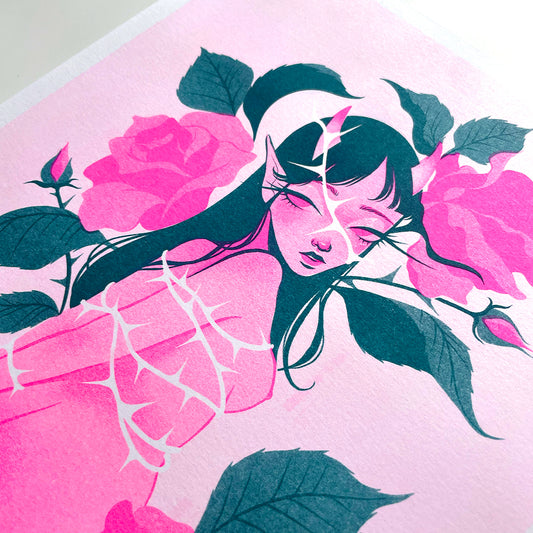 'Thorns' A4 Risograph Print