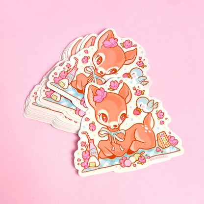 Fawn Picnic Sticker