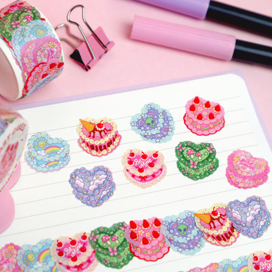 Heart Cakes Washi Stickers