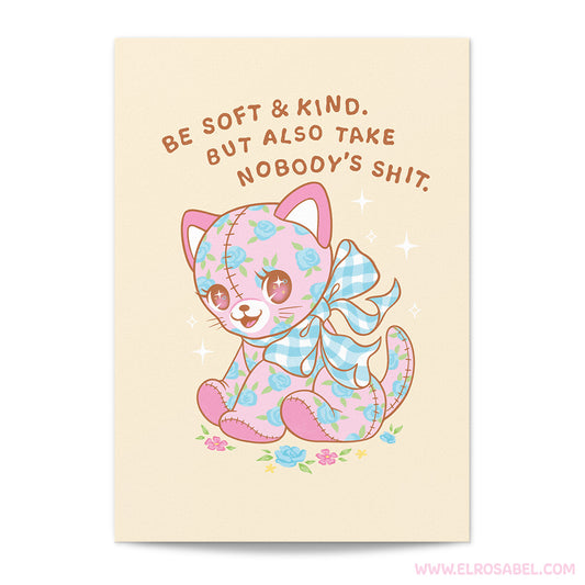Be Soft & Kind - Postcard Print