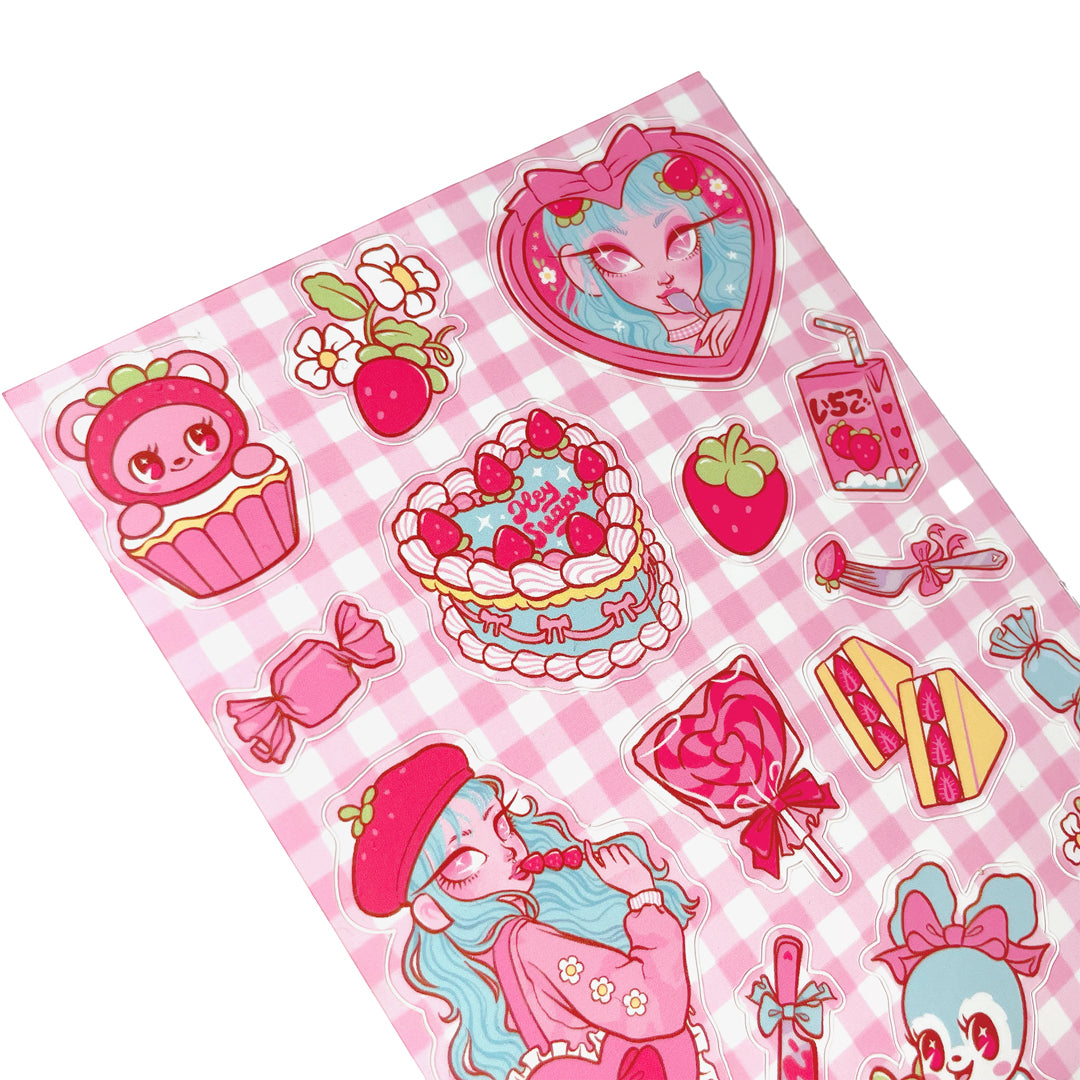 Strawberry Sweets Sticker Sheet