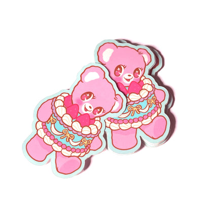 Strawberry Cake Bear Sticker