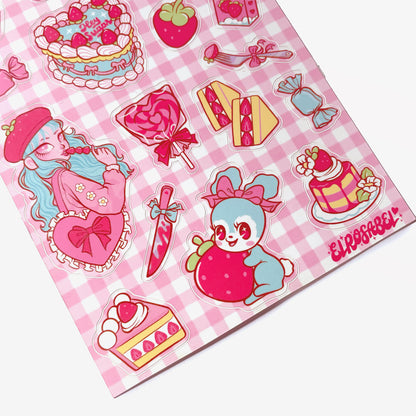 Strawberry Sweets Sticker Sheet