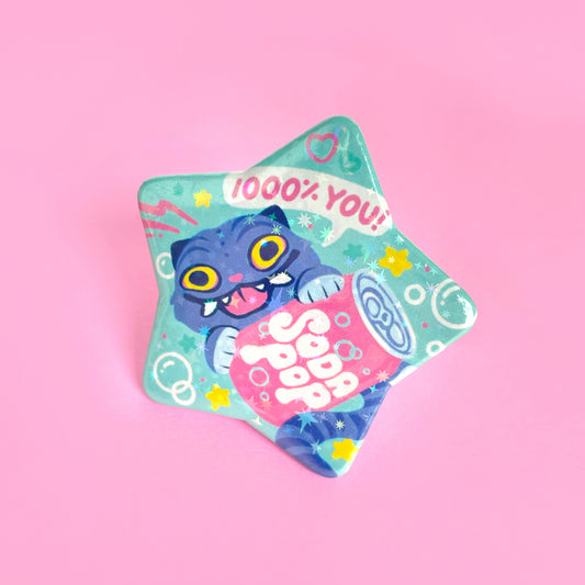 Derpy Star Button Badge