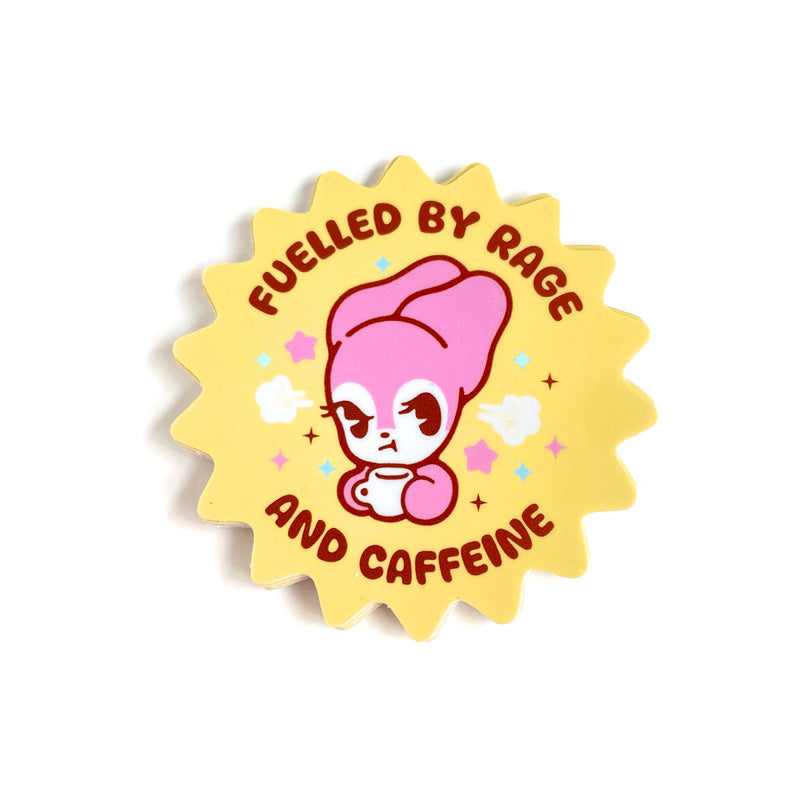 Full of Rage and Caffeine Sticker