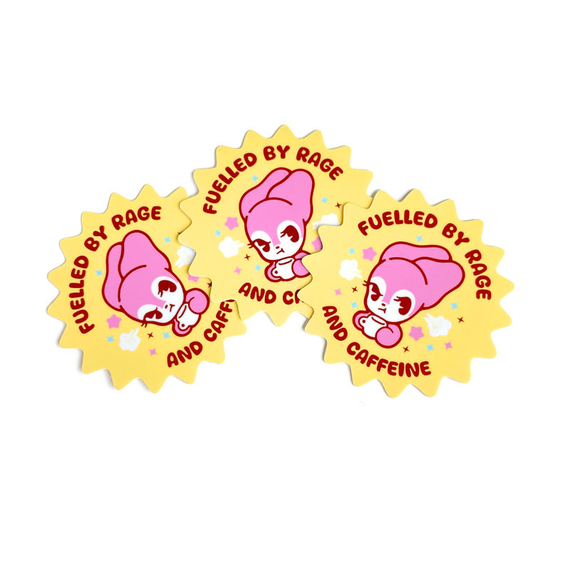 Full of Rage and Caffeine Sticker