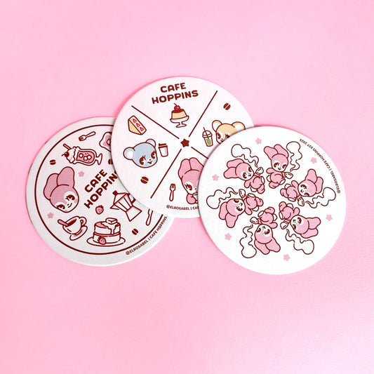Cafe Hoppins Art Coaster