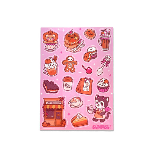 Pumpkin Cafe Sticker Sheet